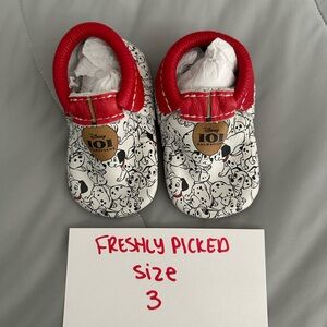 Freshly Picked Red and White Dalmatian Baby Shoes